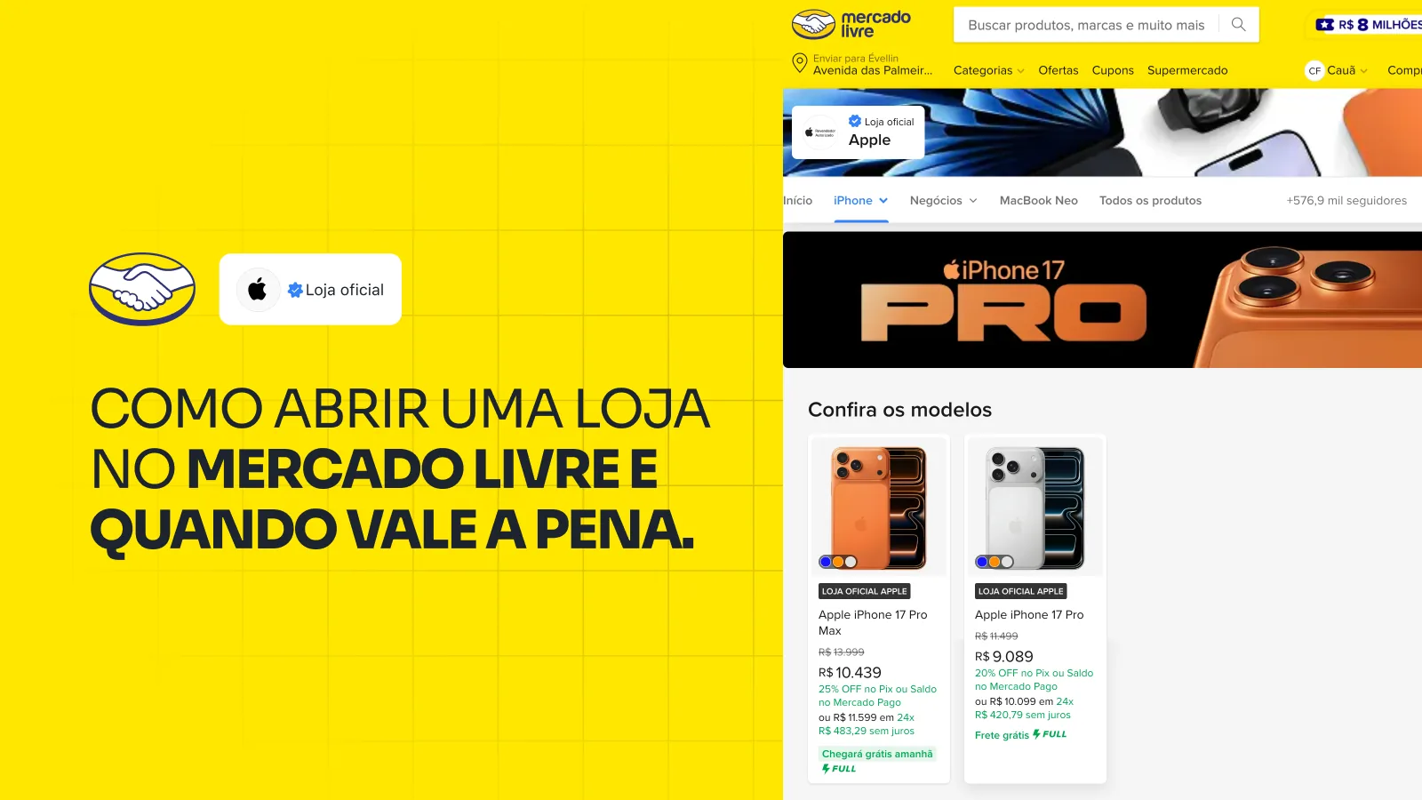 Como abrir uma loja no Mercado Livre: passo a passo e Loja Oficial